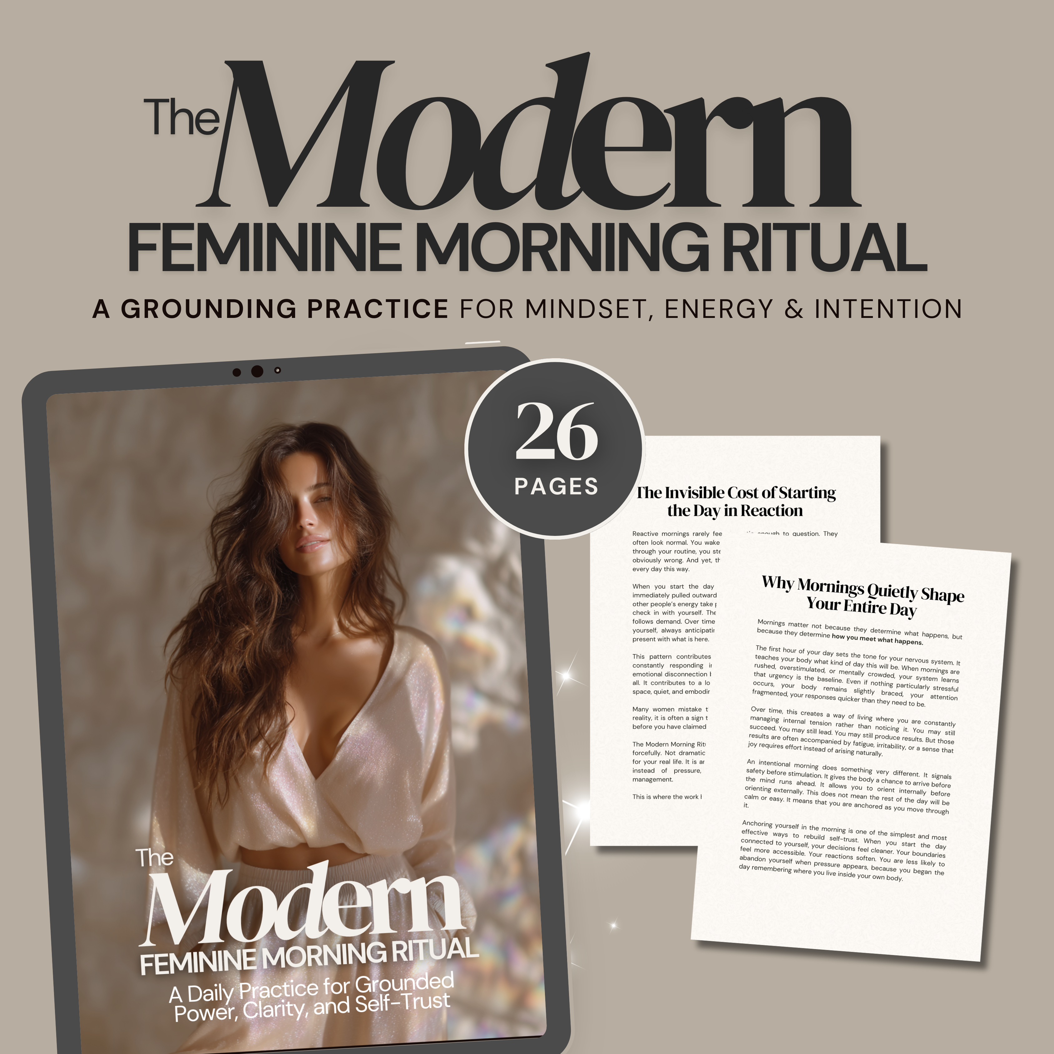 The Modern Feminine Morning Ritual: A 26-Page Grounding Practice for Mindset & Intention